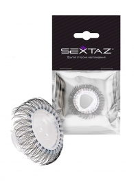 Эластичное эрекционное кольцо с длинными черными «ресничками» - Sextaz - в Люберцах купить с доставкой