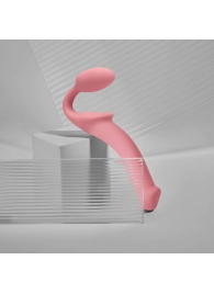 Розовый безремневой страпон Strap-on-me Semi-Realistic Bendable Strap-On size XL - Strap-on-me - купить с доставкой в Люберцах