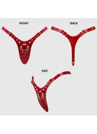 Красный пояс для фиксации насадок Strap-On-Me Leatherette Harness Fabulous - Strap-on-me - купить с доставкой в Люберцах