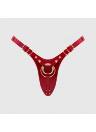 Красный пояс для фиксации насадок Strap-On-Me Leatherette Harness Fabulous - Strap-on-me - купить с доставкой в Люберцах