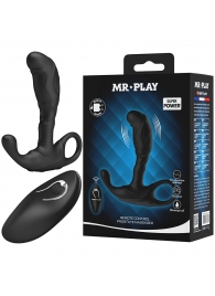 Черный изогнутый массажёр простаты с вибрацией и пультом ДУ - Baile - в Люберцах купить с доставкой