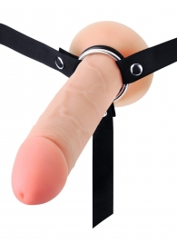 Мужской полый страпон на регулируемых ремешках - 22 см. - Sex Expert - купить с доставкой в Люберцах