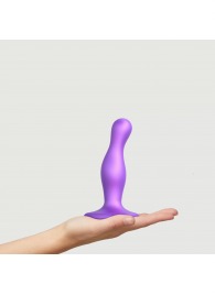 Фиолетовая насадка Strap-On-Me Dildo Plug Curvy size S - Strap-on-me - купить с доставкой в Люберцах