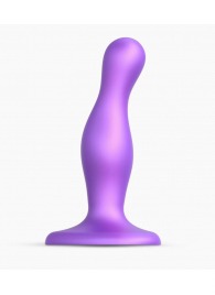 Фиолетовая насадка Strap-On-Me Dildo Plug Curvy size S - Strap-on-me - купить с доставкой в Люберцах