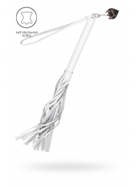 Белая кожаная плеть - 50 см. - Pecado - купить с доставкой в Люберцах