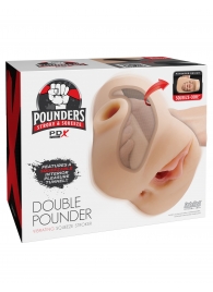 Телесный мастурбатор с вибрацией Double Pounder Vibrating Squeeze Stroker - Pipedream - в Люберцах купить с доставкой
