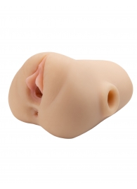 Телесный мастурбатор с вибрацией Double Pounder Vibrating Squeeze Stroker - Pipedream - в Люберцах купить с доставкой