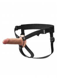 Телесный пустотелый фаллопротез 5’’ Hollow Silicone Strap-On - 14 см. - Pipedream - купить с доставкой в Люберцах