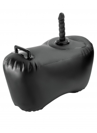 Черное надувное кресло с платформой для фиксации дилдо Body Dock Inflatable Love Seat - Pipedream - купить с доставкой в Люберцах