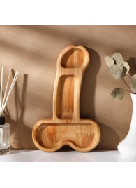 Деревянное блюдо для подачи в форме члена (25 х 16,5 х 1,7 см) - Сима-Ленд - купить с доставкой в Люберцах