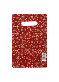 Красный подарочный новогодний пакет с вырубной ручкой (20х30 см) - Сима-Ленд - купить с доставкой в Люберцах