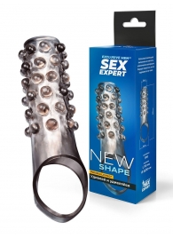 Дымчатая насадка на пенис с выпуклостями - 11 см. - Sex Expert - в Люберцах купить с доставкой