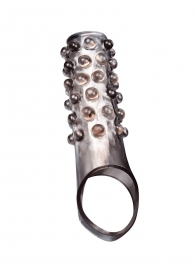 Дымчатая насадка на пенис с выпуклостями - 11 см. - Sex Expert - в Люберцах купить с доставкой