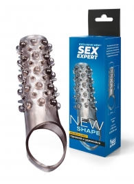 Дымчатая насадка на пенис с шипами и выпуклостями - 12 см. - Sex Expert - в Люберцах купить с доставкой