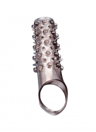 Дымчатая насадка на пенис с шипами и выпуклостями - 12 см. - Sex Expert - в Люберцах купить с доставкой