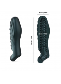 Серая силиконовая насадка на пенис с подхватом Manwan Ryzer - Manwan - в Люберцах купить с доставкой