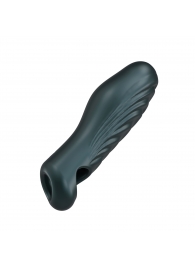 Серая силиконовая насадка на пенис с подхватом Manwan Ryzer - Manwan - в Люберцах купить с доставкой