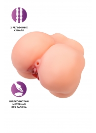 Реалистичный мастурбатор в форме попки с 2 любовными входами - No Name - в Люберцах купить с доставкой