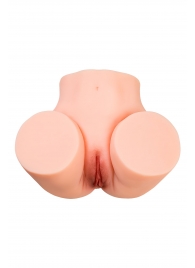 Телесный мастурбатор в форме попки с 2 любовными входами - No Name - в Люберцах купить с доставкой