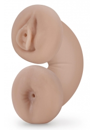 Телесный люминесцентный двусторонний мастурбатор Tasha - Blush Novelties - в Люберцах купить с доставкой