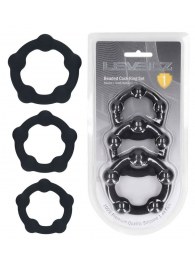Набор из 3 эрекционных колец Beaded Silicone Cockring Set - Shots Media BV - в Люберцах купить с доставкой