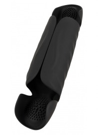 Черный вибромастурбатор с трехточечной стимуляцией Penis Trainer with 3 Point Stimulation - Orion - в Люберцах купить с доставкой