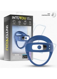 Синее интерактивное эрекционное виброкольцо Rank - Intoyou - в Люберцах купить с доставкой