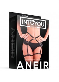 Черные стрепы на бёдра Aneir - Intoyou - купить с доставкой в Люберцах