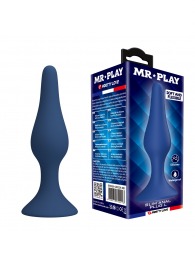 Синяя анальная пробка Slim Anal Plug L - 12,4 см. - Baile
