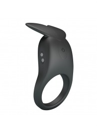 Черное перезаряжаемое виброкольцо Carlton - Baile - в Люберцах купить с доставкой