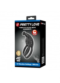 Черное перезаряжаемое виброкольцо Goodwin - Baile - в Люберцах купить с доставкой