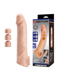 Телесный фаллоудлинитель с подхватом мошонки Silas - 26 см. - Baile - в Люберцах купить с доставкой