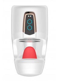 Белый мастурбатор с язычком и возвратно-поступательными движениями - Secwell - в Люберцах купить с доставкой