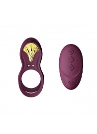 Фиолетовое эрекционное виброкольцо Bayek с пультом ДУ - Zalo - в Люберцах купить с доставкой