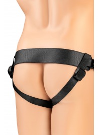 Телесный фаллопротез на черных ремнях Conall - 15 см. - ToyFa - купить с доставкой в Люберцах