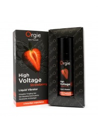 Жидкий вибратор Orgie High Voltage Strawberry - 15 мл. - ORGIE - купить с доставкой в Люберцах