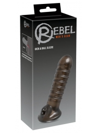 Насадка на пенис Rebel smoke с рёбрышками и отверстием под мошонку - Orion - в Люберцах купить с доставкой