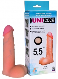 Фаллическая насадка Харнесс UNICOCK 5,5  - 17 см. - LOVETOY (А-Полимер) - купить с доставкой в Люберцах