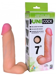Фаллическая насадка Харнесс UNICOCK 7  - 19 см. - LOVETOY (А-Полимер) - купить с доставкой в Люберцах