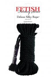 Черная веревка для фиксации Deluxe Silky Rope - 9,75 м. - Pipedream - купить с доставкой в Люберцах