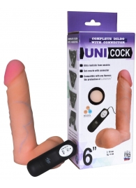 Фаллическая насадка Харнесс UNICOCK 6  с вибрацией - 18 см. - LOVETOY (А-Полимер) - купить с доставкой в Люберцах