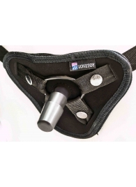 Страпон с 2 насадками и вибрацией UniStrap - 19 и 12 см. - LOVETOY (А-Полимер) - купить с доставкой в Люберцах