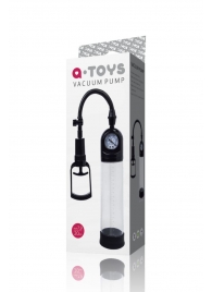 Чёрная вакуумная помпа A-toys с манометром и прозрачной колбой - A-toys - в Люберцах купить с доставкой