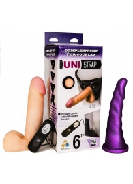 Вибрострапон с двумя насадками UniStrap - 18 и 18 см. - LOVETOY (А-Полимер) - купить с доставкой в Люберцах