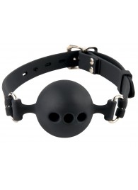 Силиконовый кляп-шар с отверстиями для дыхания Silicone Breathable Ball Gag Small - Pipedream - купить с доставкой в Люберцах