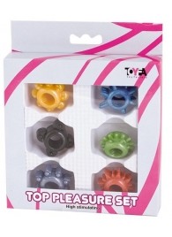 Набор из 6 разноцветных эрекционных колец - Toyfa Basic - в Люберцах купить с доставкой