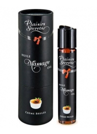 Массажное масло с ароматом крем брюле Huile de Massage Gourmande Creme Brulée - 59 мл. - Plaisir Secret - купить с доставкой в Люберцах