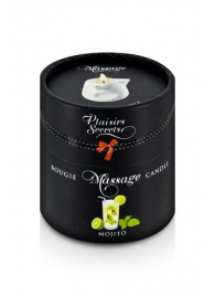 Массажная свеча с ароматом мохито Bougie de Massage Mojito - 80 мл. - Plaisir Secret - купить с доставкой в Люберцах