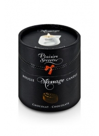 Массажная свеча с ароматом шоколада Bougie de Massage Gourmande Chocolat - 80 мл. - Plaisir Secret - купить с доставкой в Люберцах