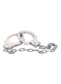 Наручники из металла с длинной цепочкой CHROME HANDCUFFS METAL HANDCUFFS W. KEY - NMC - купить с доставкой в Люберцах